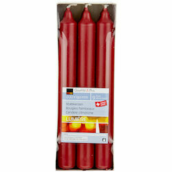 InHouse Bougies droites, rouge foncé, 2,2 x 19 cm, 9 pièces