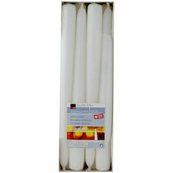 InHouse Bougies flambeaux , blanc, 2,2 x 24 cm, 12 pièces