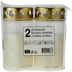 Lumières de tombe blanches 2 pièces
