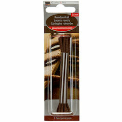 Lacets ronds marron 75cm