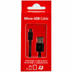 Micro Câble USB noir 90cm