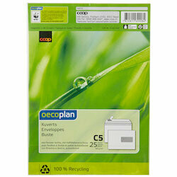 Oecoplan Enveloppes avec fenêtre droite C5 35pièces