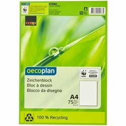 Oecoplan Bloc de dessin A4 80 g/m2