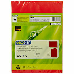 Oecoplan Cartes &amp; enveloppes rouges A5/C5