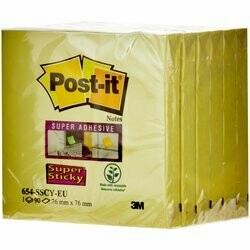 Post-it Super Sticky Feuilles autocollantes jaunes 76x76cm 6 pièces