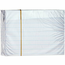 Fiches Bristol A7 lignés blanches 180g 100 pièces