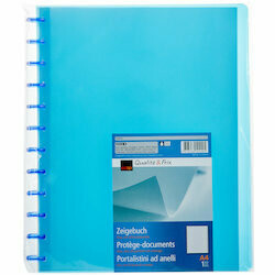 Protège-documents bleu avec 20 pochettes