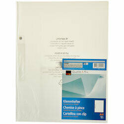 Dossier à pince transparente 35 feuilles