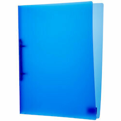 Classeur bleu foncé transparent A4 2-anneaux