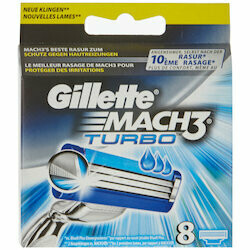 Gillette Lames de rasoir Turbo Mach3 8 pièces
