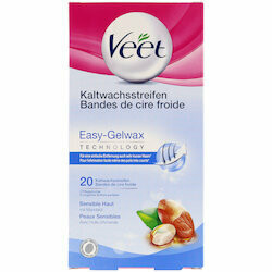 Veet Bandes de cire pour les jambes &amp; le corps Sensitive 20pce