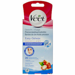 Veet Bandes de cire froide pour le visage Sensitive 20 pièces