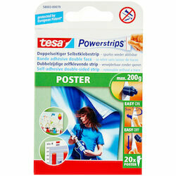 Tesa Adhésif Poster-Strips blanc 20 pièces