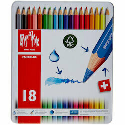 Crayons de couleur Caran d&#39;Ache School FSC 18 pièces