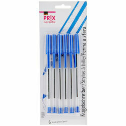 Stylos à bille bleus 6 pièces
