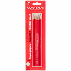 Crayons à papier Caran d&#39;Ache blister HB FSC Edelweiss 4 pièces