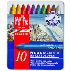 Pastels à la cire Caran d&#39;Ache Neocolor II coloris assortis 10 pièces