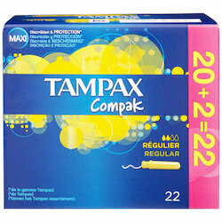 Tampax Tampons Compak Regular 22 pièces