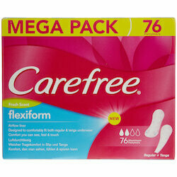 Carefree Protège-slips flexiform Fresh 76 pièces