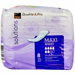 Solutions Serviettes pour incontinence Maxi Night FSC 8 pièces