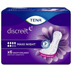 Tena Discreet Serviettes hygiéniques Maxi Night 6 pièces