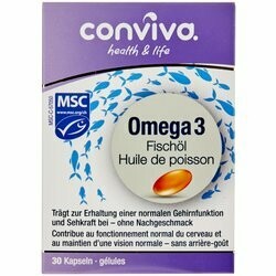 Conviva Capsules d'huile de poisson omega 3 30 pièces