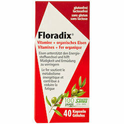 Floradix Capsules en gel de vitamines &amp; fer organique 40 pièces
