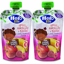 Hero Kids Gourde Pomme, framboise &amp; banane 12 mois+ 2x 120g