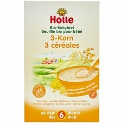 Holle Semoule aux 3 céréales bio pour enfant 6 mois+ 250g