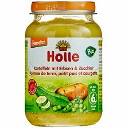 Holle Demeter Purée de pomme de terre avec petits pois &amp; courgette bio 6 mois+ 190g