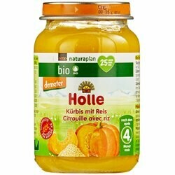 Holle Demeter Bio Purée courge &amp; riz 4 mois+ 190g