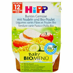 Hipp Menu bébé aux légumes, nouilles &amp; poulet bio 12 mois+ 2x220g 440g