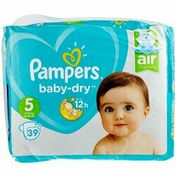 Pampers Couches Baby Dry Gr. 5 Junior 11-16kg 39 pièces