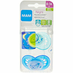 MAM Night Lolette 6-16 Silicone Boy 2pce