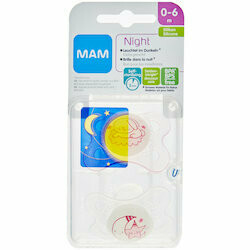 MAM Night Lolette 0-6 Silicone Girl 2pce