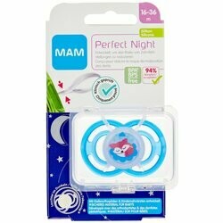 Mam Sucette Perfect Night en silicone 16-36 mois assortis 1pce