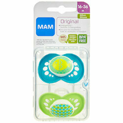 MAM Sucette en silicone assortie 16-36 mois assortis 2pce