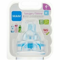 Mam Tétines silicone anti-fuites 6 mois+ 2 pièces