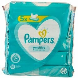 Pampers Lingettes humides Sensitive 5x52 pièces 260pce