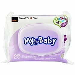 My Baby Lingettes humides pour les mains &amp; le visage 25 pièces