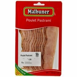 Malbuner Pastrami de poulet en tranches 100g