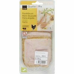 Poitrine de poulet au curry en tranches extra fines 120g