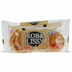 Rob &amp; Lissy Pains pour hamburgers méga avec graines de sésame 4 pièces 330g