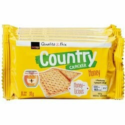 Country Crackers au miel 228g