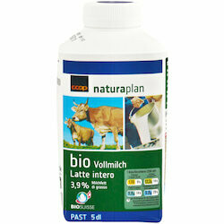 Bio Lait entier pasteurisé 3.9% gras 1l