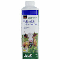 Bio Lait entier pasteurisé 3.9% gras 1l