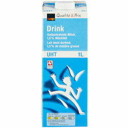 Lait écrémé UHT 1.5% gras 1l