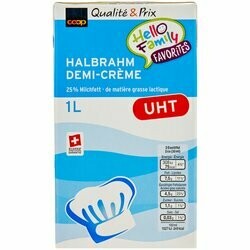 Demi-crème UHT 1l