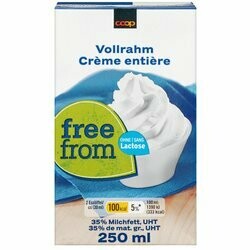 Free From Crème entière sans lactose UHT 35% de matière grasse 250ml