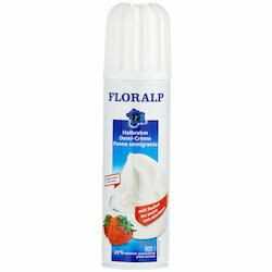 Floralp Demi-crème sucrée UHT en bombe aérosol 27% de matière grasse 250g